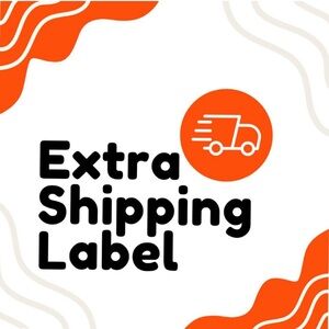 Extra Shipping Label - Orange and White